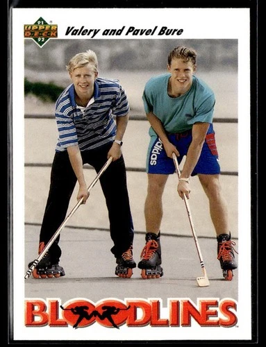 1991-92 Upper Deck #647 Valeri Bure / Pavel Bure Hockey Card 1102F