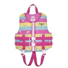 Speedo CGA Child PFD Kids' Life Jacket Vest Pink/Yellow 30-50lbs NEW