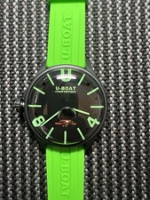 New U-Boat DARKMOON 44MM BK Green PVD Rubber ...