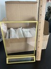 Set of 4 - 5” X 7” Clear Acrylic With Gold Frame Self Standing Photo Frames NEW — photo 3