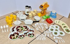 Vintage Lot Play KITCHEN Cookware Mixer Toaster Blender Chilton Corning Dishes