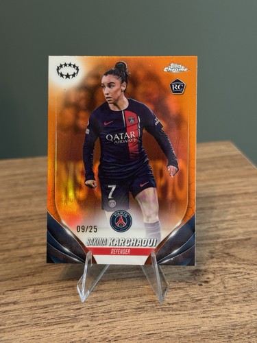Topps 23-24 Chrome Women's Champions League PSG Sakina Karchaoui /25 Rookie RC