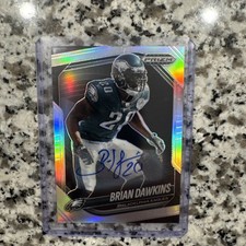 2025 Panini Prizm Black Brian Dawkins Silver Prizm Autograph Eagles