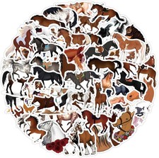 Horse Stickers Cute Riding Pack 60PCS for Water Bottles