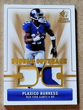 2007 SP Rookie Threads Plaxico Burress Double Coverage New York Giant #DC-PB