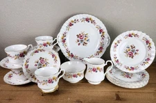 Royal Stafford "Patricia" Cup Saucer Dessert Plate Sugar Bowl Creamer Cake Plate