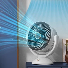 Air Circulator Quiet Fan Rotatable Bedside Fan 4 Speeds  90° Adjustable Tilt
