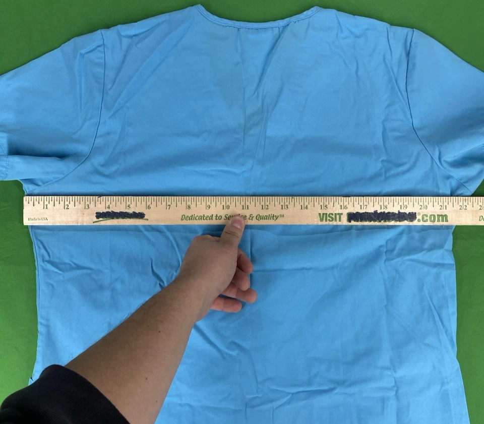 Medium Blue Simply Basic Scrub Top - Image 4 of 4