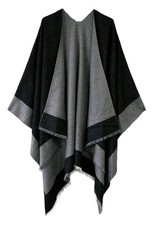 Women's Shawl Wrap Poncho Ruana Cape Cardigan Open Front Coat for Fall Winter...