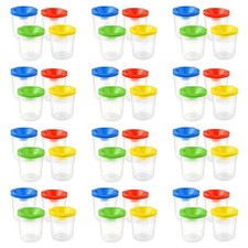 No Spill Paint Cups, 48pcs Paint Cups with Lids for Kids Suitable for Kids Pa...