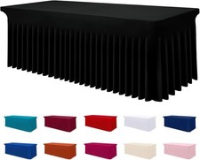 Stretch Spandex Fitted Tablecloth Waterproof Washable Table Cover for Weddings