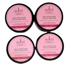 4X Sukin Australian Rosehip Natural Rich Moisture Facial Masque 3.38 fl oz 100ml