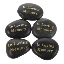 5 Pcs Memorial Stone Cemetery Stones for Grave Garden Funeral Keepsake Ideas