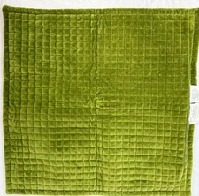 CRATE AND BARREL green PLAZA PERIDOT quilt4ed EURO sham
