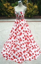 NWT PAPARAZZI by MORI LEE $398 Red / White Prom Gown 6