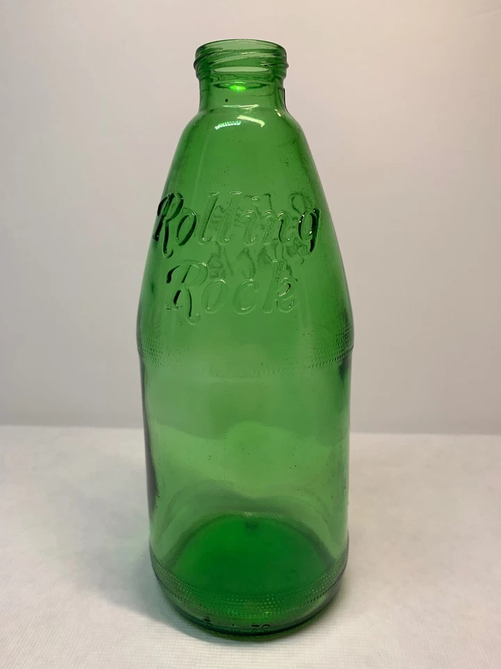 BOTELLA ROLLING ROCK VINTAGE MUY RARA DE 1978 por Anchor Hocking - EXCELENTE Foto 3 de 4