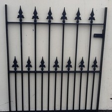 Single Wrought Iron Gate - Flat top, Fleur-de-lis furniture