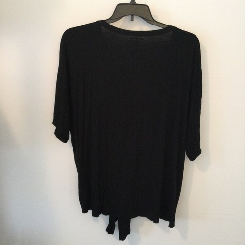 Time and Tru Maternity Womens Size 2X Black Button Front Dolman Sleeve Tie Top - Picture 3 of 3