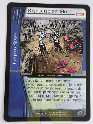 Erwachen der Toten  Uncommon MMK-178  Marvel VS System  Italienisch  EX