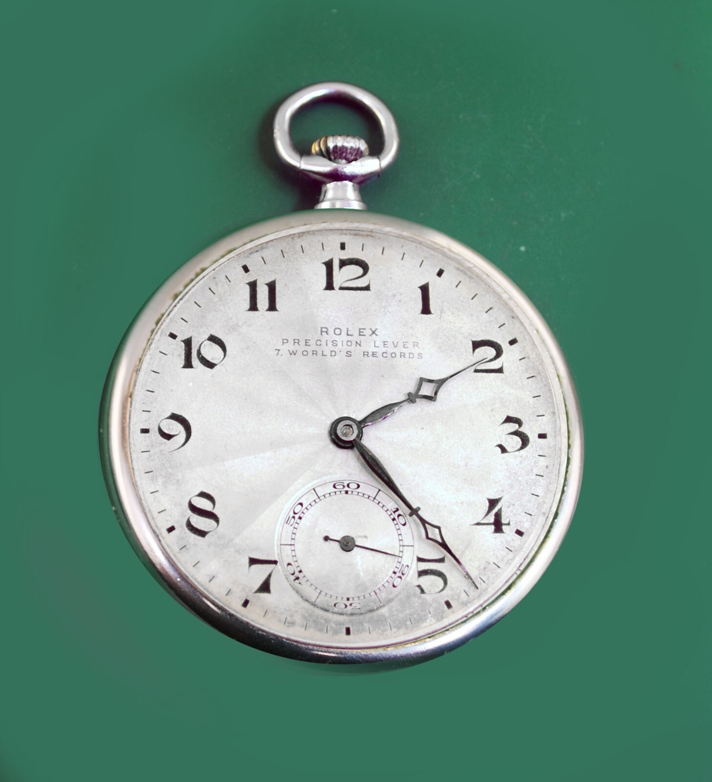 Vintage 1920's ROLEX World's Record PLATINNETE Pocket Watch Open