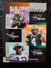 1997 Collectors Choice Brett Favre Brooks White Mayes Levens BUILDING BLOCKS #37