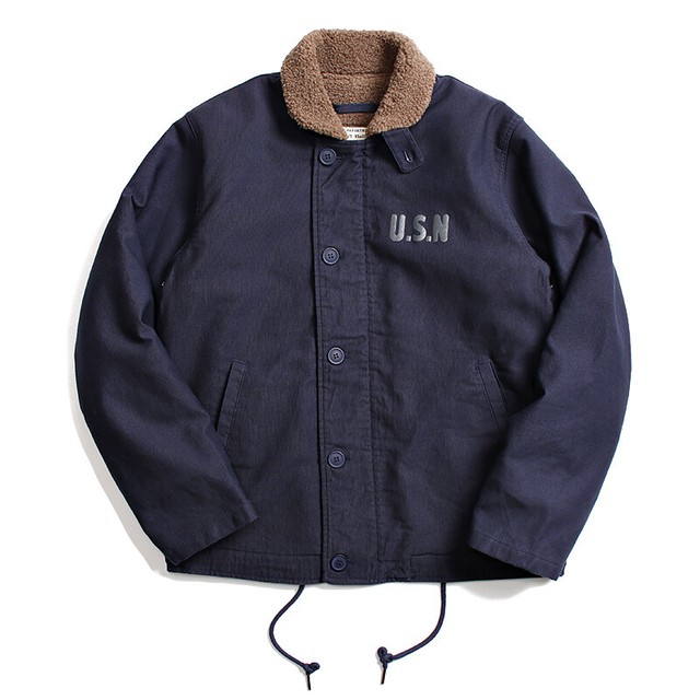 Vintage Navy N1 Deck Jacket USN Men's Cotton Bomber Jacket Coats