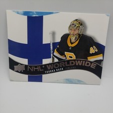 2020-21 UD Series 1 Hockey Tuukka Rask NHL Worldwide Finland - #WW-14