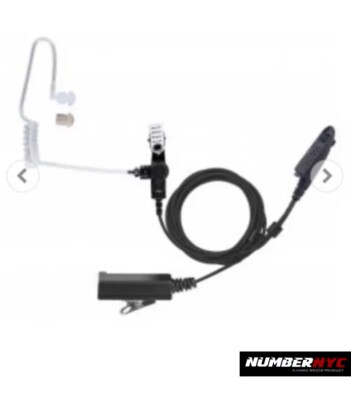 N2W Acoustic Tube 2 Wire Earpiece Clip-On PTT /Mic AT+2W-M12, For MotoTRBO, APX