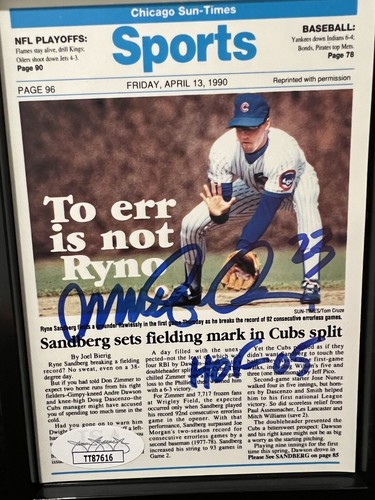 RYNE SANDBERG Signed Starting Lineup Headline Collection CUBS JSA COA Autograph - Picture 2 of 4