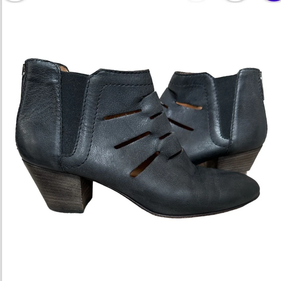 Aquatalia Marvin K Frieda Botines Cuero Carbón Recorte Botines Talla 7 Foto 3 de 4