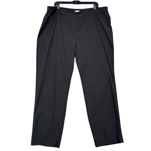 Drapers & Damons Black Stretch Full Length Straight Leg Classic Pants Size 2X