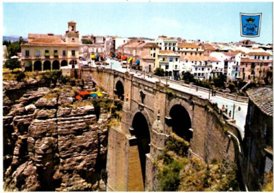 Postcard Ronda (Costa del Sol) Spain New Bridge & Espana Square Chrome UNP