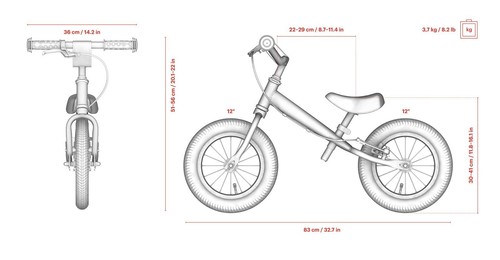 Laufrad Kinderlaufrad Lauflernrad Balancebike Kinder Fahrrad Yedoo TooToo 12" - Bild 24 von 50