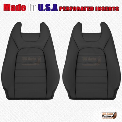 2015-2023 For Mercedes Benz C350 Leather Perf. Front Top Seat Covers Black
