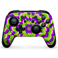 Nintendo Switch Pro Controller Skin Decal Vinyl Wrap - Psychedelic Motion swirl