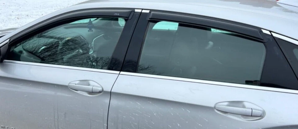 AVS 3M Tape-On Smoke Rain Guards Vent Visors Shade for 2014-2020 Chevy Impala - Image 2 of 3