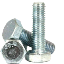 M12-1.75 x 25 mm Steel Hex Bolts, Class 10.9, Zinc, FT, UNC, DIN 933, 15 PK