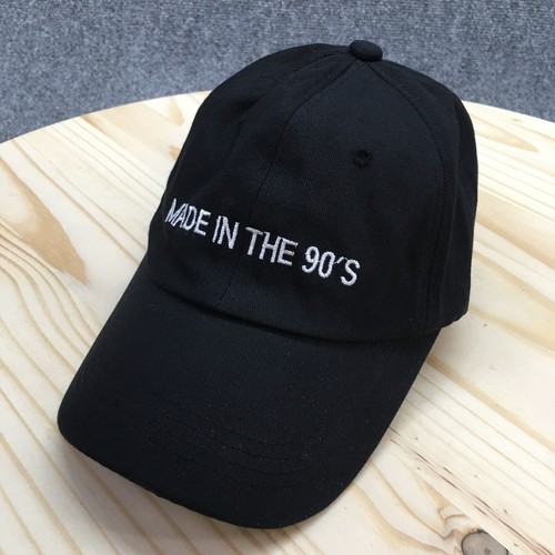 Made In The 90s Baseball Cap Hat Mens Black One Size Adjustable Embroidered Logo