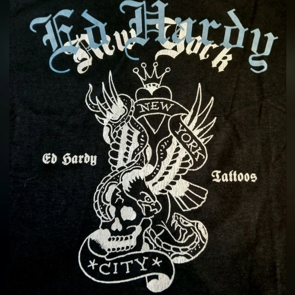 Ed Hardy Graphic Print T-Shirt Girls Size XL (NWT) - Image 3 of 4