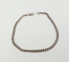 Ladies Sterling Silver Albert Watch Chain With Graduated Links