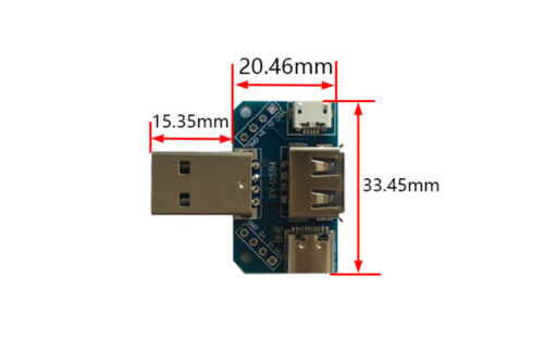 Placa adaptadora 10 piezas macho a hembra micro tipo C 4P 2,54 mm enchufe recto USB4 USB - Imagen 1 de 2
