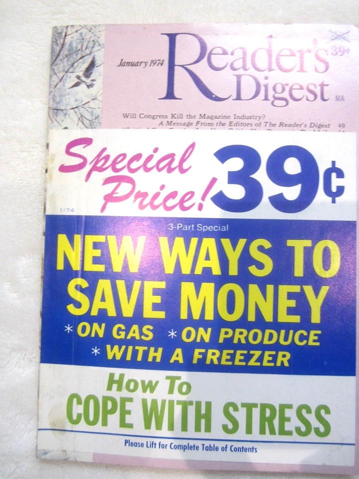 Readers Digest Magazine 1974-75 Lot of 3 - Image 2 of 4