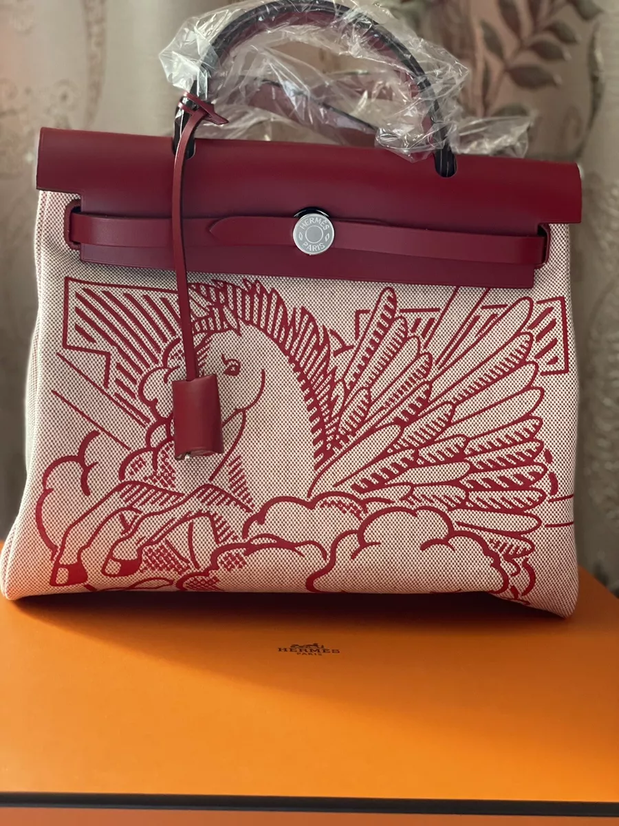 Hermes Herbag 31 Roturnme Pegase In Red