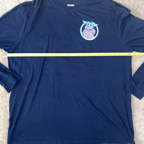 Star Wars Mandalorian Baby Yoda Unknown Species T-Shirt 2XL Navy Blue Disney - Picture 9 of 24