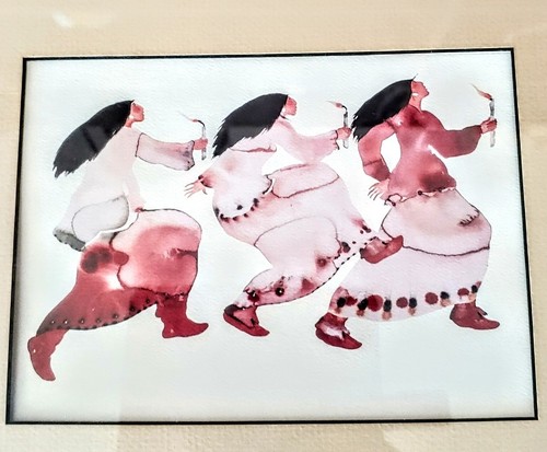 Carol Grigg Indianer Aquarell Pr Tripych Schattenkasten Pfeilspitzen - Bild 3 von 10
