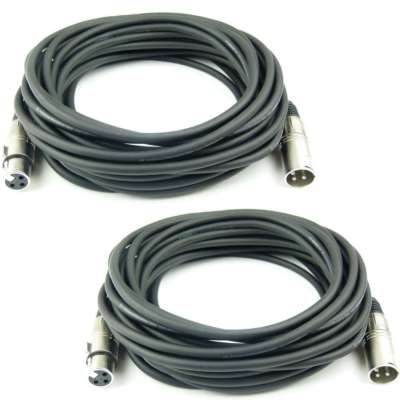 2 x 10 m 3-pol Mikrofonkabel Adam Hall K3 MMF 1000 XLR DMX Mikrofon Kabel 3 pol
