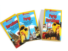 PRL) VIDEOCASSETTA VHS PARIGI E BARCELLONA 1 PANORAMA CASSETTE VIDEO + BROCHURE