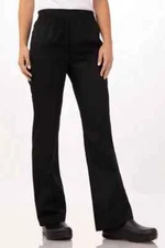CHEF WORKS DRAWSTRING PANTS WOMEN'S BLACK PW005 XL