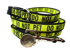 DO NOT PET leash 3/4" width, choose your length cute dog leash small dog leash