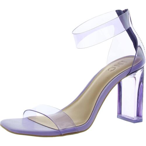 INC Womens Makenna Ankle Strap Vinyl Open Toe Heel Sandals  Shoes BHFO 7835 - Picture 1 of 23